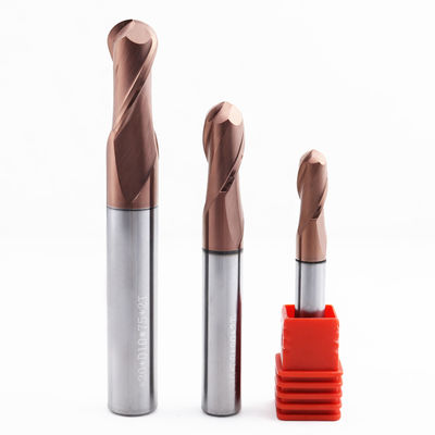 Fresa a sfera in metallo duro da 6 mm, 2 taglienti, per la lavorazione dei metalli