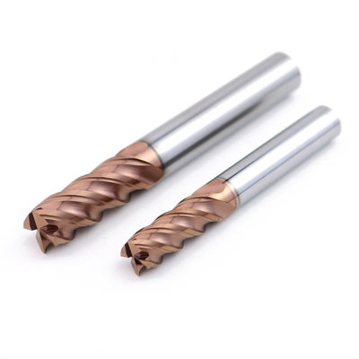 Inserto per fresatura in carburo di tungsteno a 4 taglienti per acciaio HRC60, rivestimento AlTiN